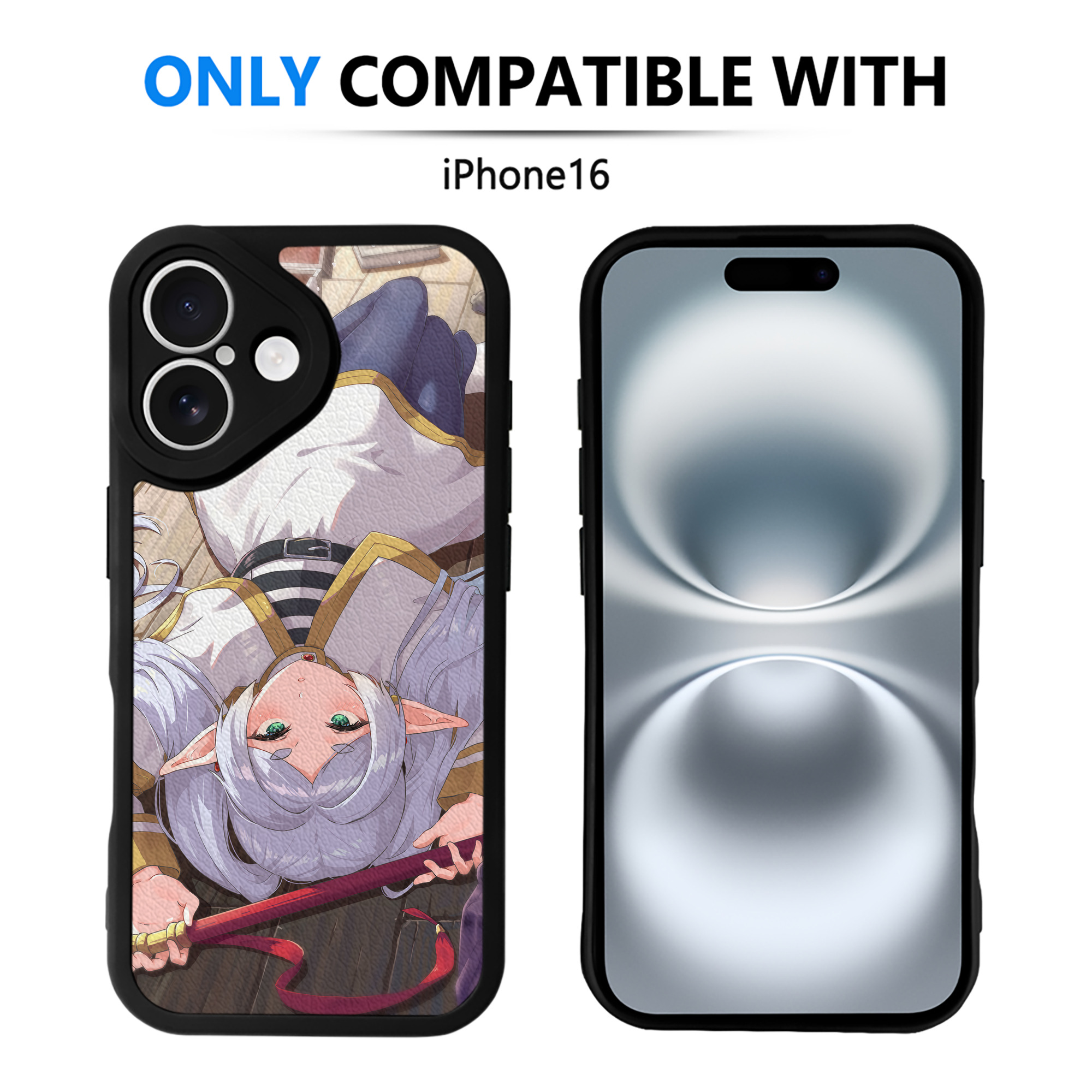 （画像用） 葬送のフリーレン Frieren 【iPhone 16シリーズ対応】シリコンスマホケース（レザー調） 材質：シリコン